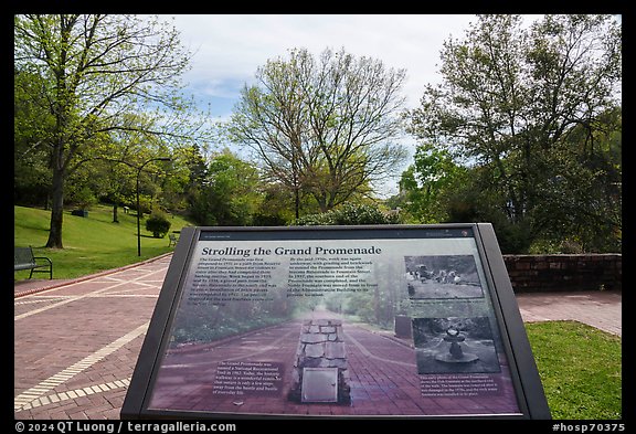 Grand Promenade interpretive sign. Hot Springs National Park (color)