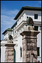 Columns toped with eagles. Hot Springs National Park ( color)