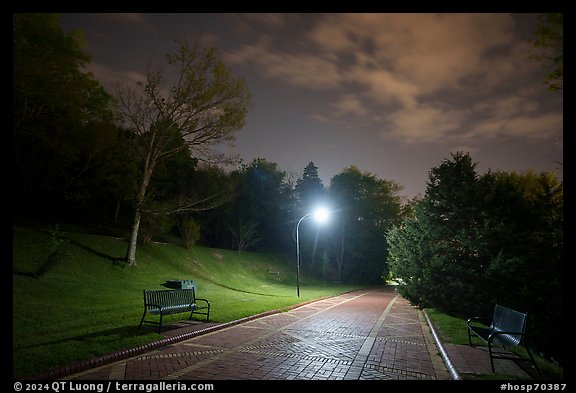 Grand Promenade at night. Hot Springs National Park (color)