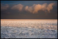 Frozen Lake Michigan at sunrise. Indiana Dunes National Park ( color)