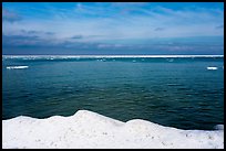 Open water and shelf ice, Lake Michigan. Indiana Dunes National Park ( color)