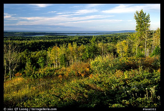 View from Greenstone ridge, looking towards Siskiwit lake. Isle Royale National Park, Michigan, USA.