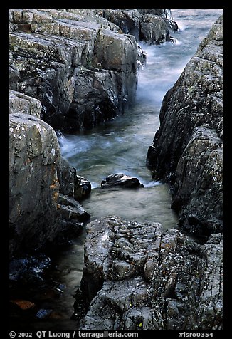 Rock gorge near Scoville point. Isle Royale National Park (color)