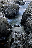 Rock gorge near Scoville point. Isle Royale National Park, Michigan, USA. (color)