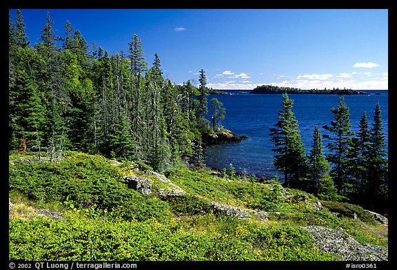 Coast on Rock Harbor trail. Isle Royale National Park (color)