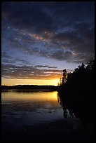 Lake Chippewa at sunset. Isle Royale National Park ( color)