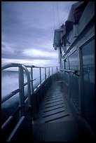 Ferry battered by a severe storm. Isle Royale National Park, Michigan, USA.