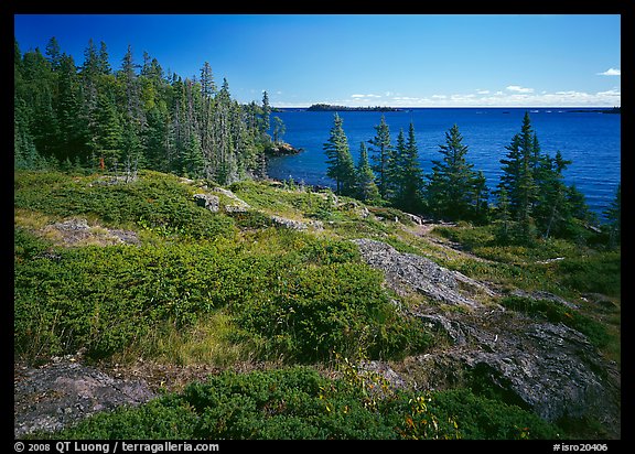 Rock Harbor lakeshore. Isle Royale National Park (color)