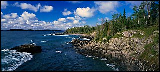 Rocky Lakeshore. Isle Royale National Park (Panoramic color)