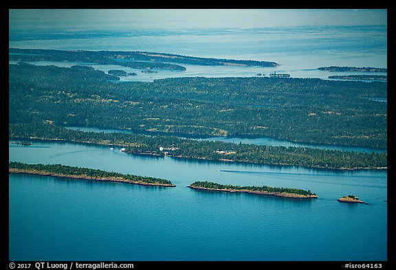 Aerial View of Rock Harbor. Isle Royale National Park (color)