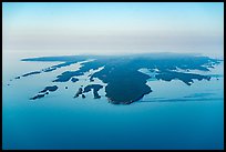Aerial View of Isle Royale with aligned ridges. Isle Royale National Park ( color)