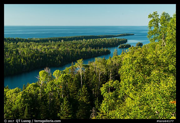Locke Point from Louise Lookout, afternoon. Isle Royale National Park, Michigan, USA.