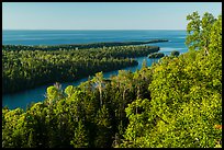 Locke Point from Louise Lookout, afternoon. Isle Royale National Park ( color)