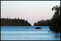 Tobin Harbor, sunset. Isle Royale National Park ( color)