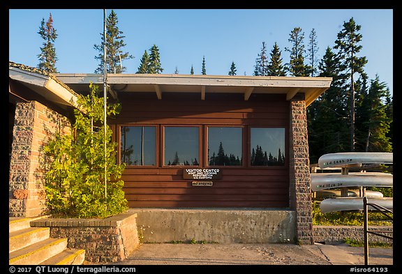 Rock Harbor Visitor Center. Isle Royale National Park, Michigan, USA.