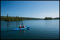 Kayakers, Tobin Harbor. Isle Royale National Park ( color)