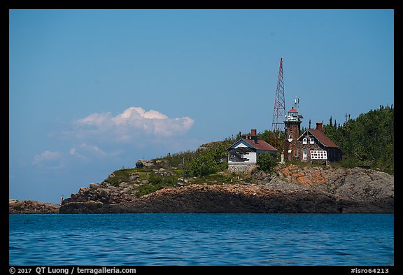 Passage Island Lighthouse 1882. Isle Royale National Park, Michigan, USA.