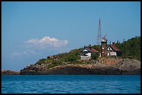 Passage Island Lighthouse 1882. Isle Royale National Park, Michigan, USA.