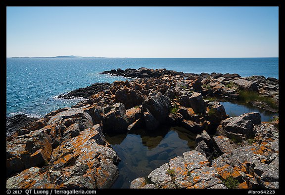 Pools and tip of Passage Island and Isle Royale in the distance. Isle Royale National Park (color)