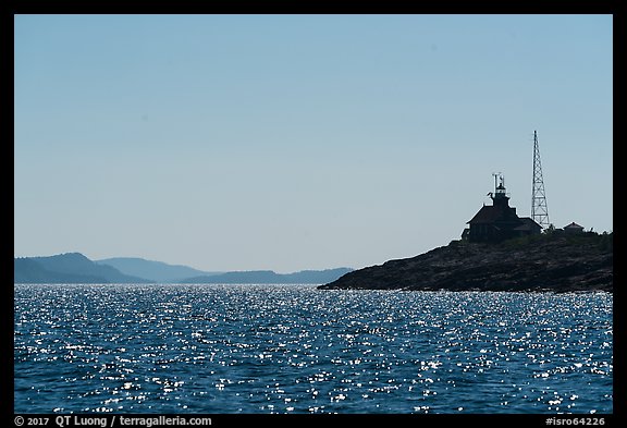 Lighthouse on Passage Island with Isle Royale in the distance. Isle Royale National Park (color)