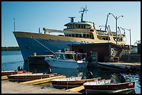 Marina and Ranger III ferry. Isle Royale National Park ( color)