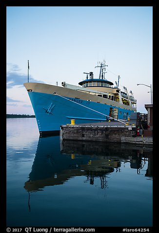 Ranger 3 national park service ferry at dawn. Isle Royale National Park, Michigan, USA.