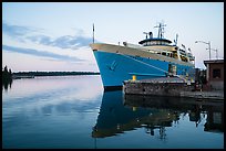 Ranger 3 national park service ferry moored at Rock Harbor. Isle Royale National Park ( color)