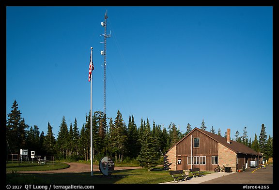 National Park Service headquarters, Mott Island. Isle Royale National Park (color)