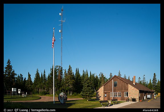 National Park Service headquarters, Mott Island. Isle Royale National Park (color)