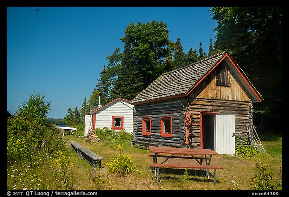 Net House and Edisen Cabin, Edisen Fishery. Isle Royale National Park, Michigan, USA.