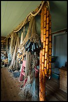 Inside Net House, Pete Edisen Fishery. Isle Royale National Park ( color)