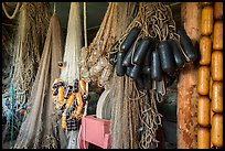 Fishing nets in Net House, Pete Edisen Fishery. Isle Royale National Park ( color)