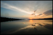 Sun rising over Moskey Basin,. Isle Royale National Park ( color)