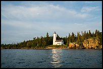 Rock Harbor Lighthouse, early morning. Isle Royale National Park ( color)
