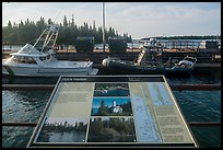 Rock Harbor interpretive sign. Isle Royale National Park, Michigan, USA.