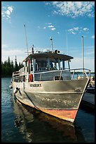 Voyageur II ferry moored at Rock Harbor. Isle Royale National Park ( color)