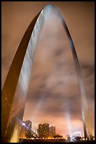 Downtown St Louis seen through Gateway Arch. Gateway Arch National Park ( color)