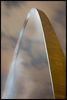 St Louis Arch at night. Gateway Arch National Park ( color)