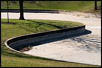 Curves of drained North Pond. Gateway Arch National Park ( color)