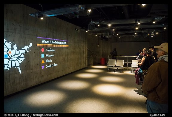 Interactive quiz during Arch tour. Gateway Arch National Park (color)