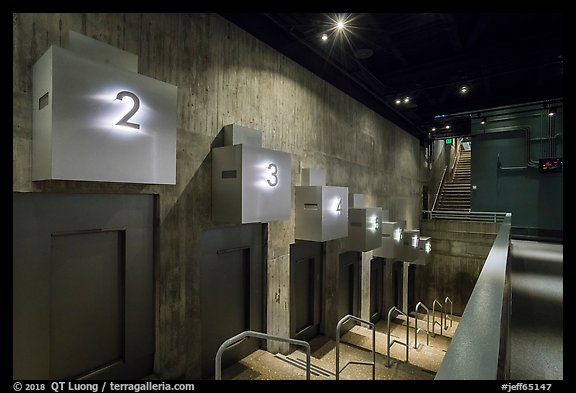 Underground boarding area for tram to top of Arch. Gateway Arch National Park (color)