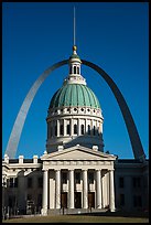 Old Courthouse and Arch. Gateway Arch National Park ( color)