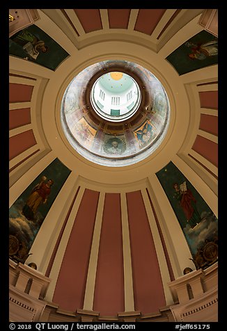 Dome roof interior, Old Courthouse. Gateway Arch National Park, St Louis, Missouri, USA.