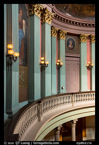 Rotunda upper floor, Old Courthouse. Gateway Arch National Park (color)