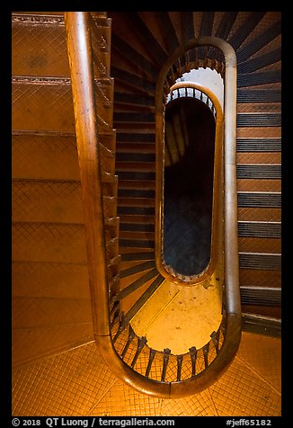 Looking down staircase, Old Courthouse. Gateway Arch National Park (color)