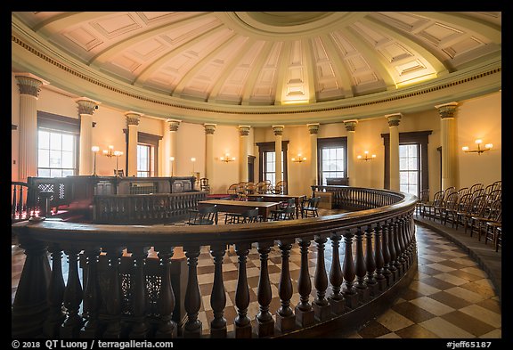 Circuit court 4 with balustrade, Old Courthouse. Gateway Arch National Park (color)