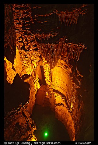 Crystal Lake seen from shaft above. Mammoth Cave National Park, Kentucky, USA.