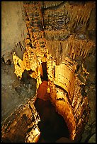 Underground pond called Crystal Lake. Mammoth Cave National Park, Kentucky, USA. (color)