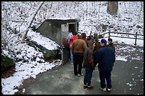 Entrance of Frozen Niagara section of the cave in winter. Mammoth Cave National Park, Kentucky, USA. (color)