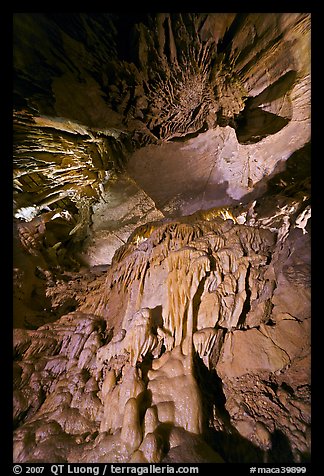 Looking up flowstone, Frozen Niagara. Mammoth Cave National Park, Kentucky, USA.